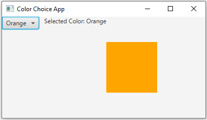 JavaFx: JavaFX Color choice application